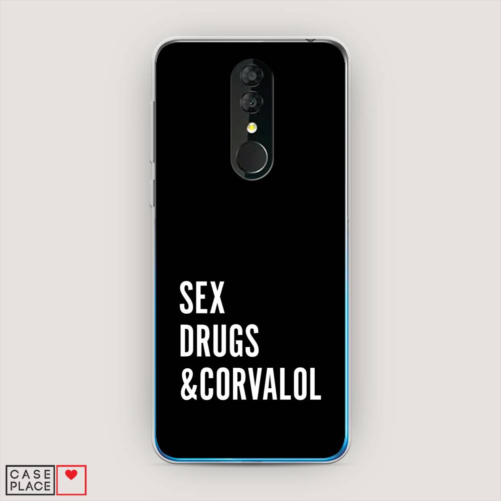 

Чехол на Alcatel 3 5053Y (2019) "Corvalol", Черный;серый;белый, 170550-6