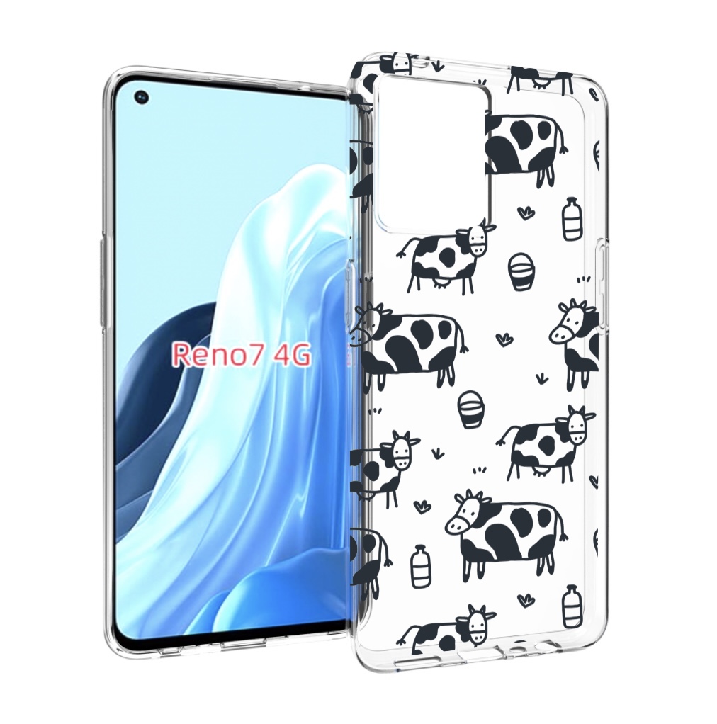 

Чехол MyPads маленькие-коровки для OPPO RENO 7 4G, Прозрачный, Tocco