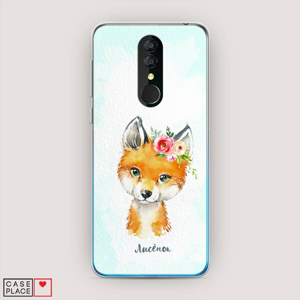 

Чехол на Alcatel 3 5053Y (2019) "Мой лисёнок", Голубой;оранжевый, 170550-1