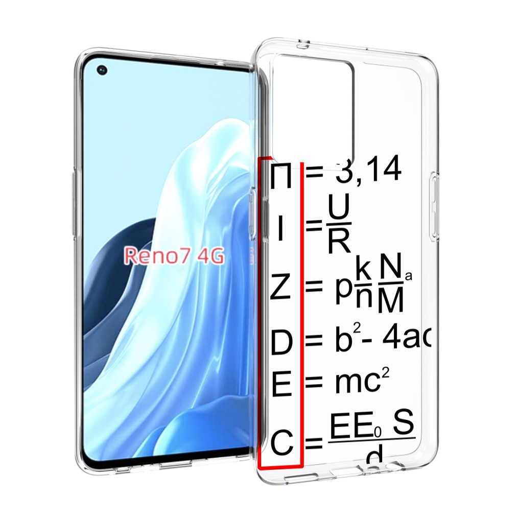 

Чехол MyPads математические-формулы для OPPO RENO 7 4G, Прозрачный, Tocco