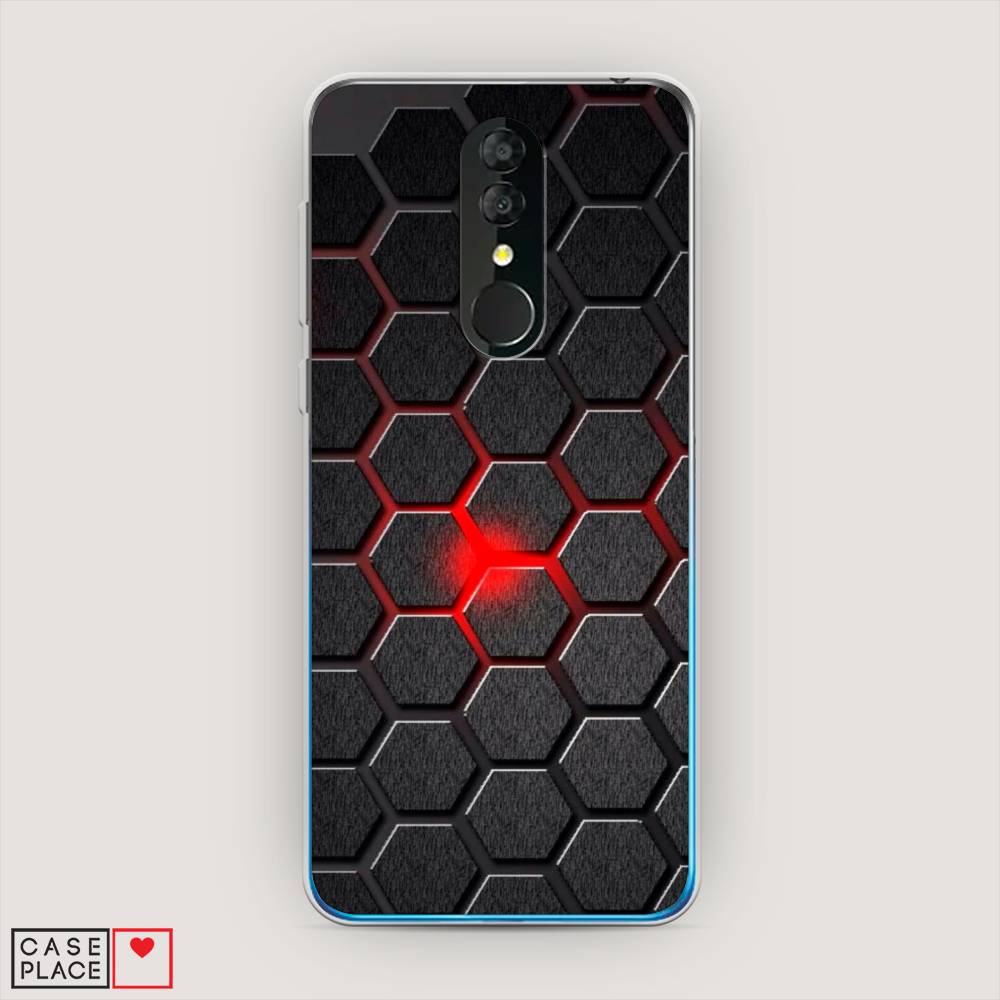 

Чехол на Alcatel 3 5053Y (2019) "Соты красные", Красный;черный;серый, 170550-3