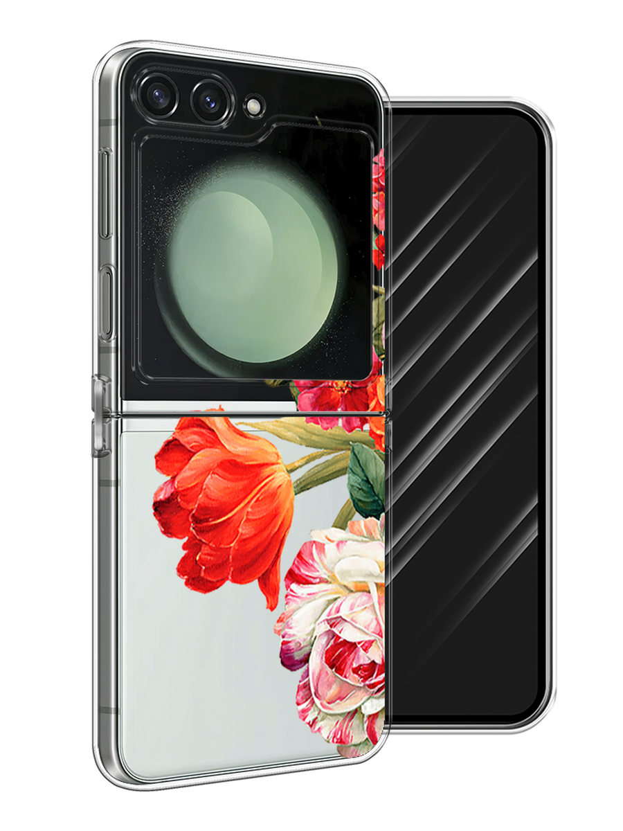 

Чехол Awog на Samsung Galaxy Z Flip 6 "Весенний букет", Красный;розовый;зеленый, 2109750-1