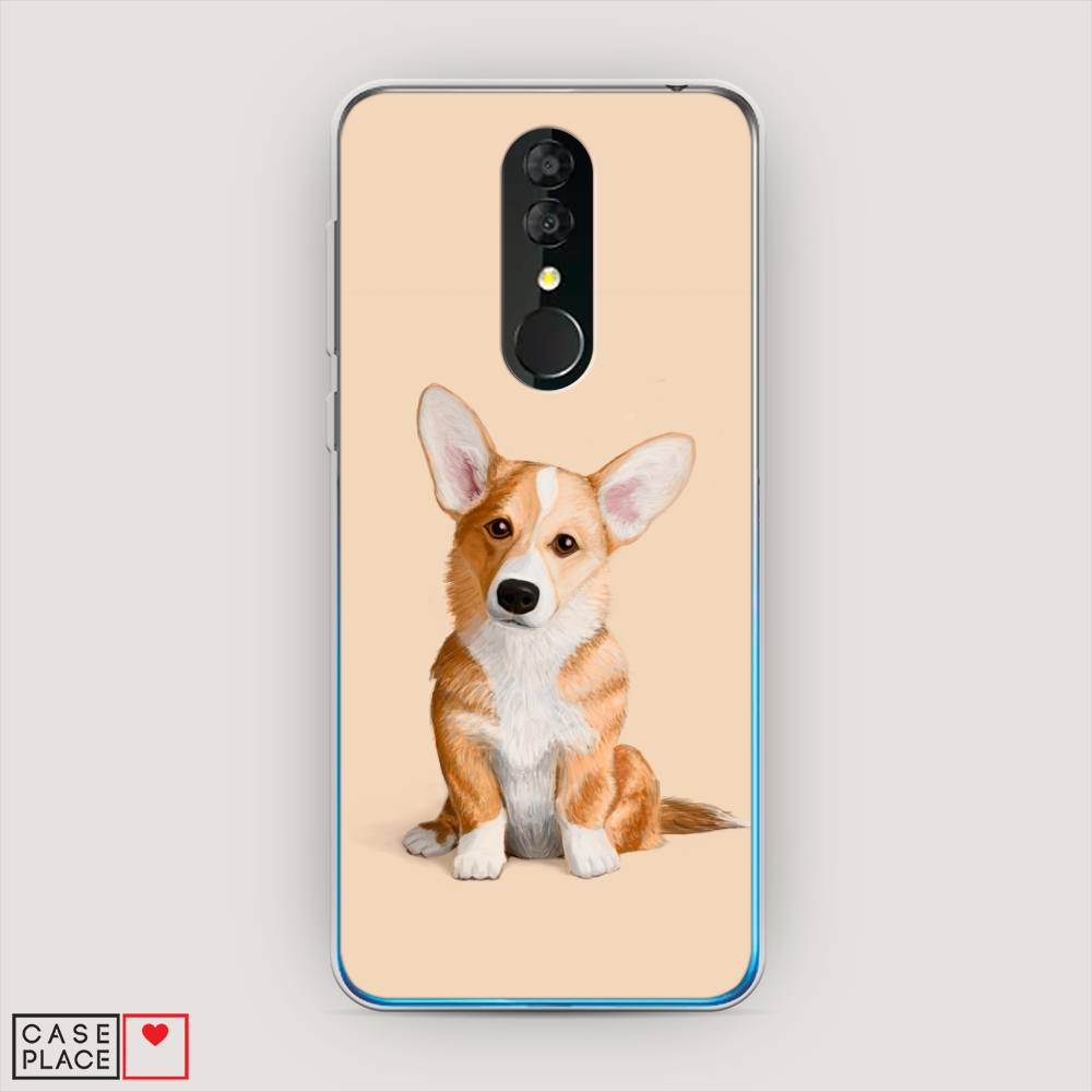 

Чехол на Alcatel 3 5053Y (2019) "Грустный Корги", Коричневый;бежевый, 170550-1