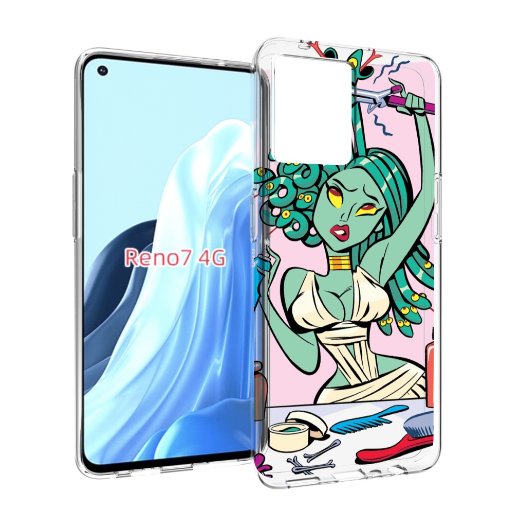 

Чехол MyPads медуза расчесывается женский для OPPO RENO 7 4G, Прозрачный, Tocco