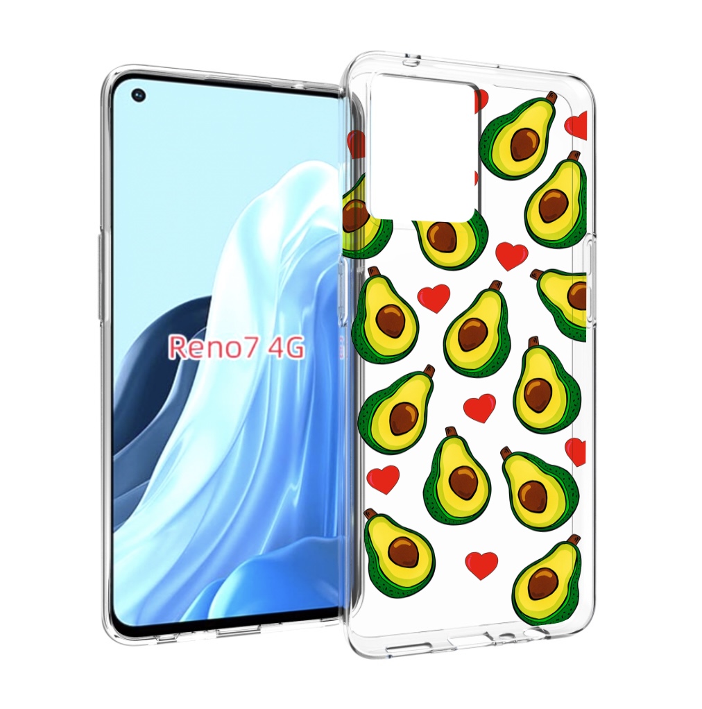 

Чехол MyPads миленькие-авокадо для OPPO RENO 7 4G, Прозрачный, Tocco