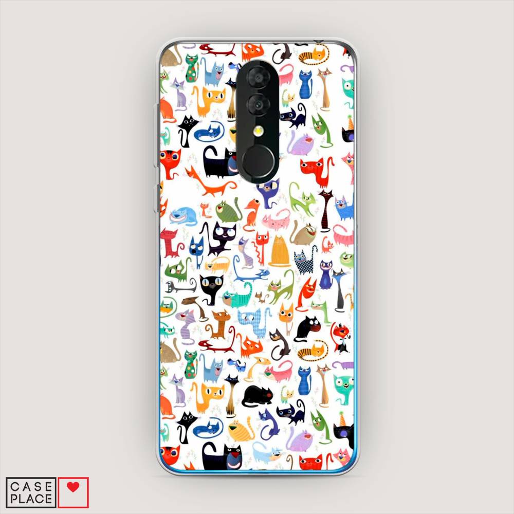 

Чехол на Alcatel 3 5053Y (2019) "Цветные коты", Разноцветный, 170550-1