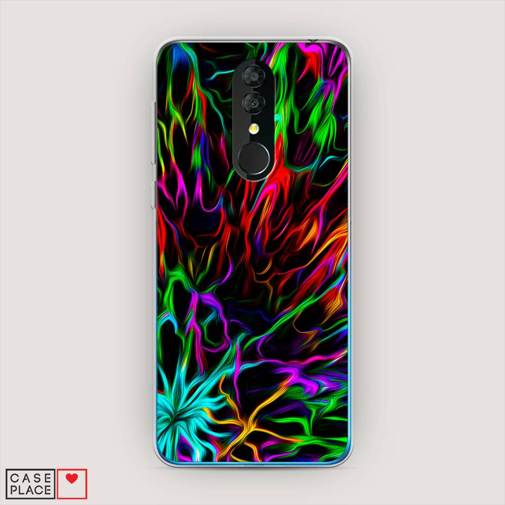 

Чехол на Alcatel 3 5053Y (2019) "Разноцветные разводы", Голубой;зеленый;оранжевый, 170550-3