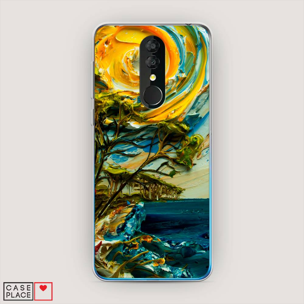 

Чехол на Alcatel 3 5053Y (2019) "Солнце живопись", Желтый;синий, 170550-4