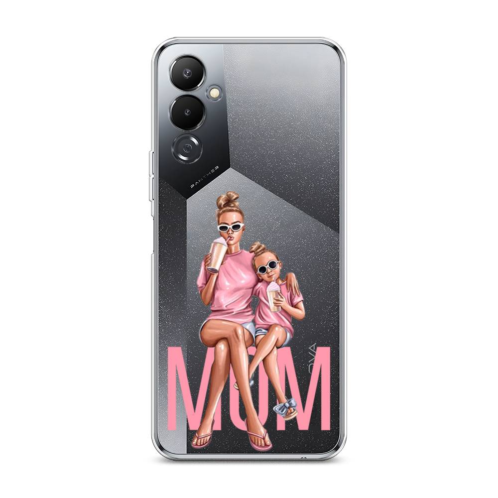

Чехол Awog на Tecno Pova 4 / Текно Пова 4 "Lovely mom", Синий;бежевый;розовый