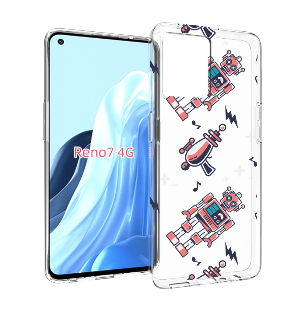 

Чехол MyPads мини-роботы для OPPO RENO 7 4G, Прозрачный, Tocco