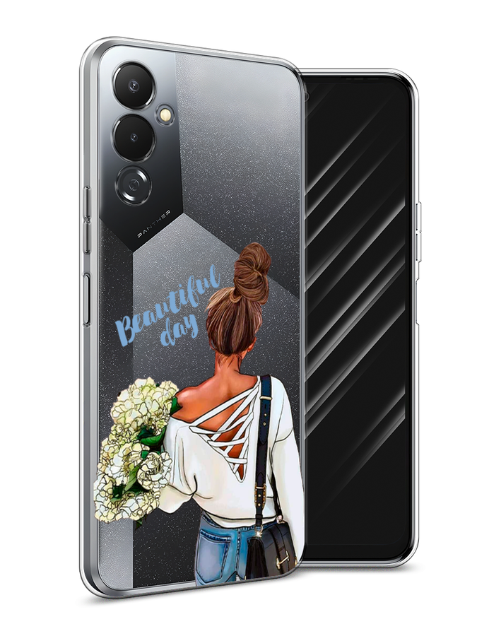 

Чехол Awog на Tecno Pova 4 / Текно Пова 4 "Beautiful day vector", Коричневый;белый;зеленый