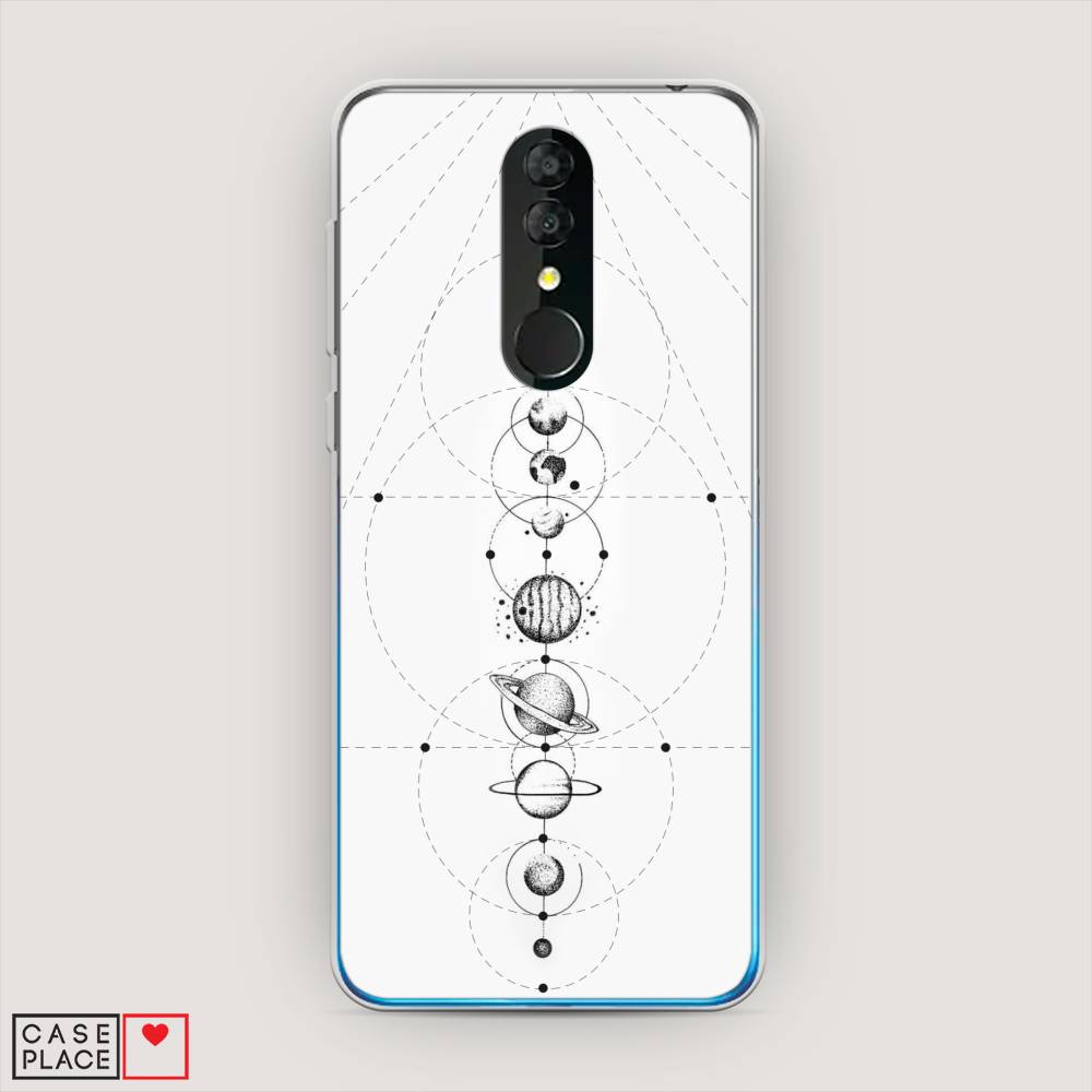 

Чехол на Alcatel 3 5053Y (2019) "Парад планет", Серый, 170550-2