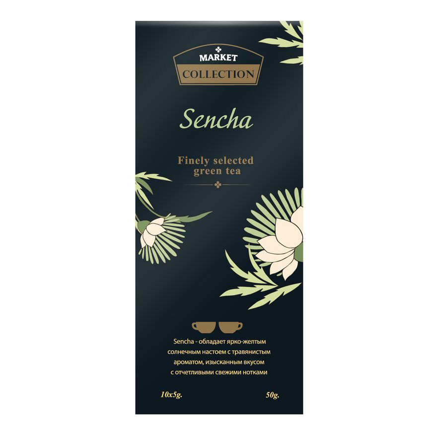 Чай зеленый Market Collection Sencha в пакетиках 5 г х 10 шт