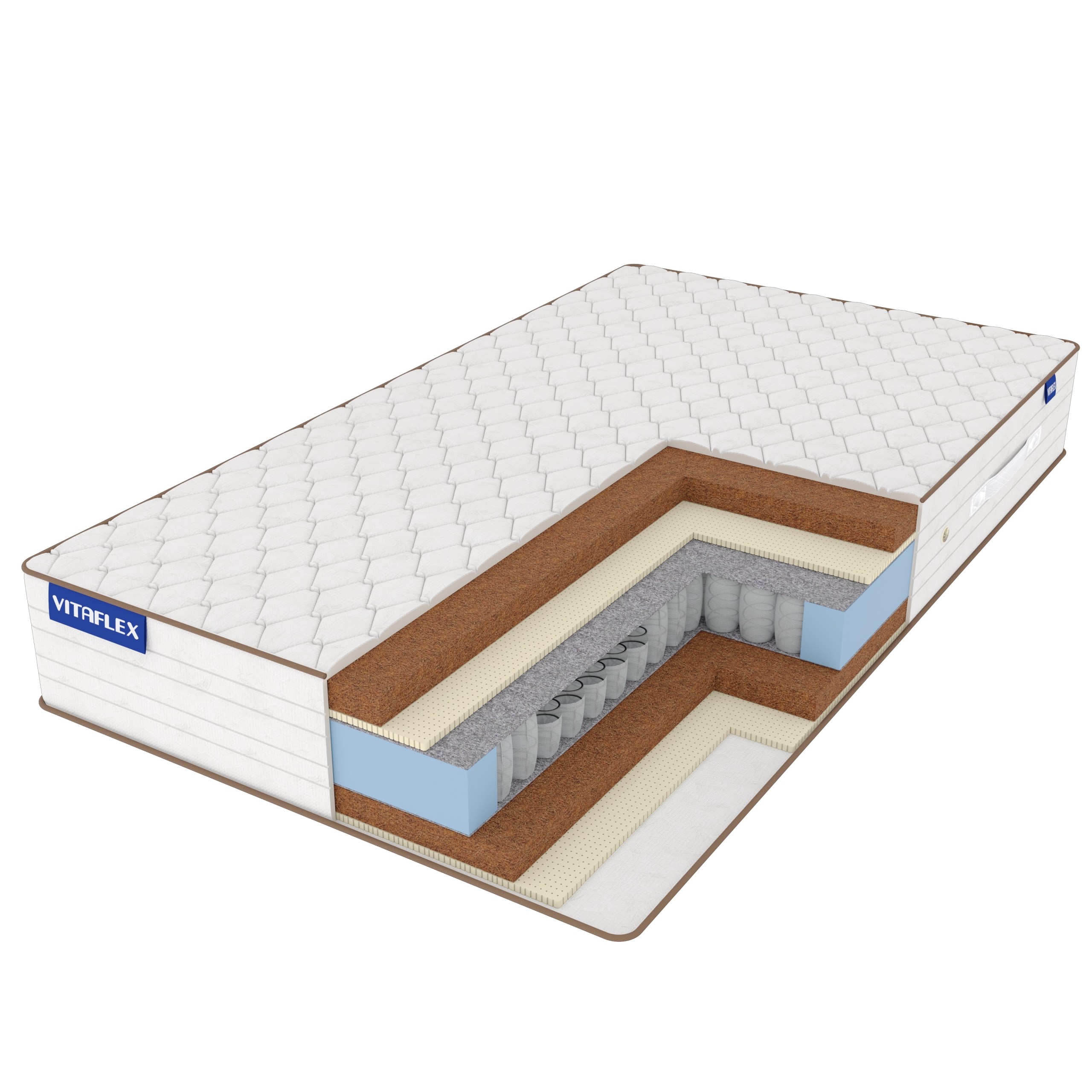 

Матрас Vitaflex Elite Hard S500 185х190, Белый, Hard S500