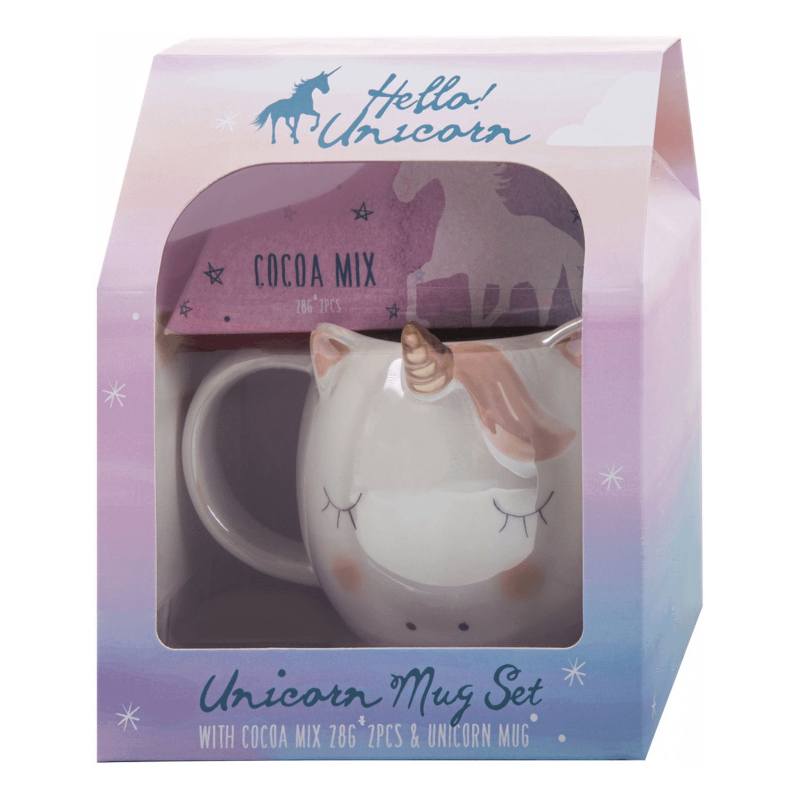 фото Набор подарочный unicorn единорог mug set с кружкой и какао-напитком 56 г