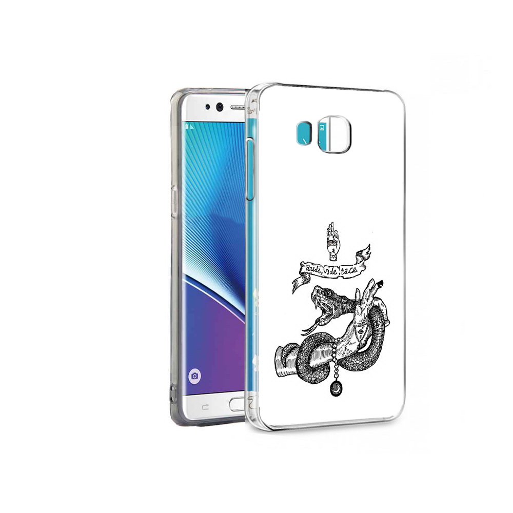 

Чехол MyPads Tocco для Samsung Galaxy Note 7 змея на руке рисунок (PT40045.522.366), Прозрачный, Tocco
