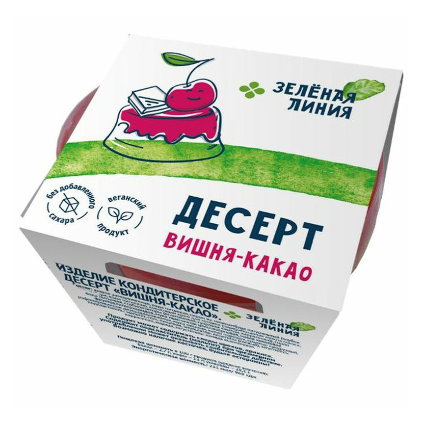 

Десерт Зелёная линия Вишня-какао 95 г