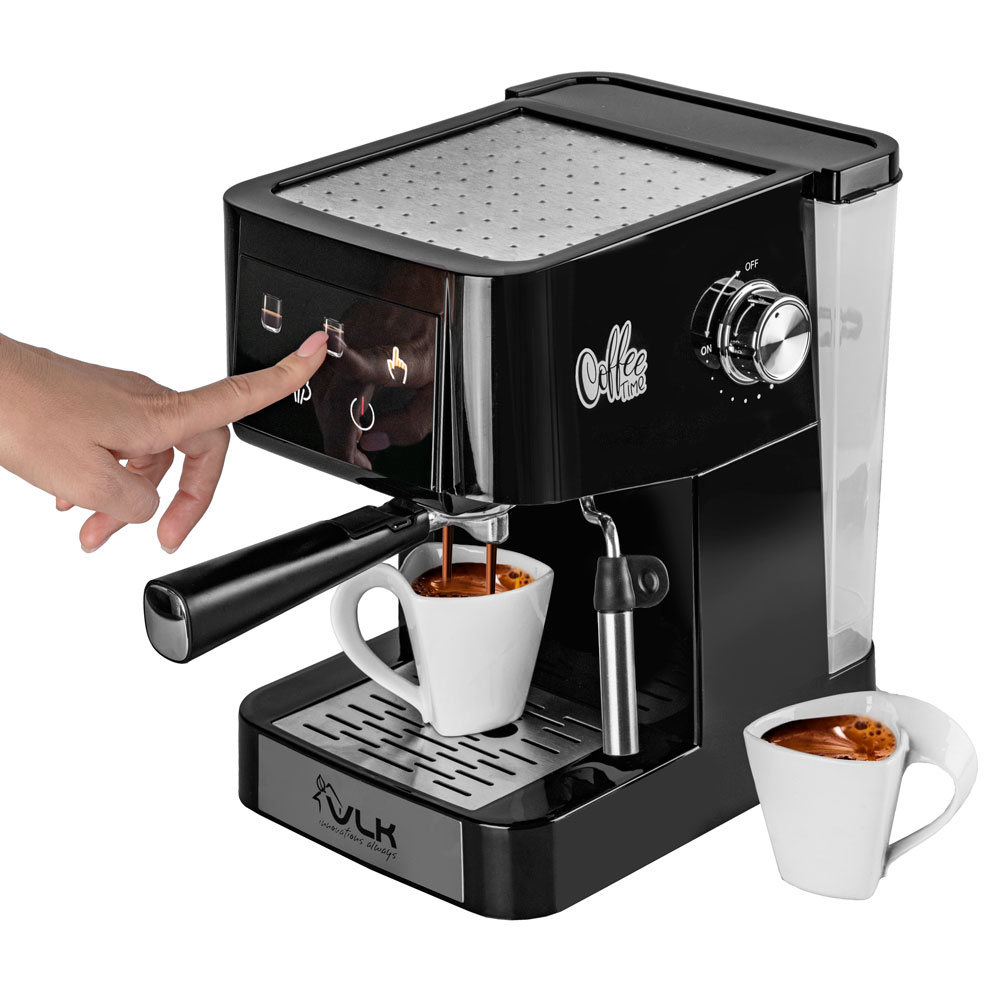 Рожковая кофеварка VLK VENICE-6007 черная рожковая кофеварка teqqo aromastar серебристая черная