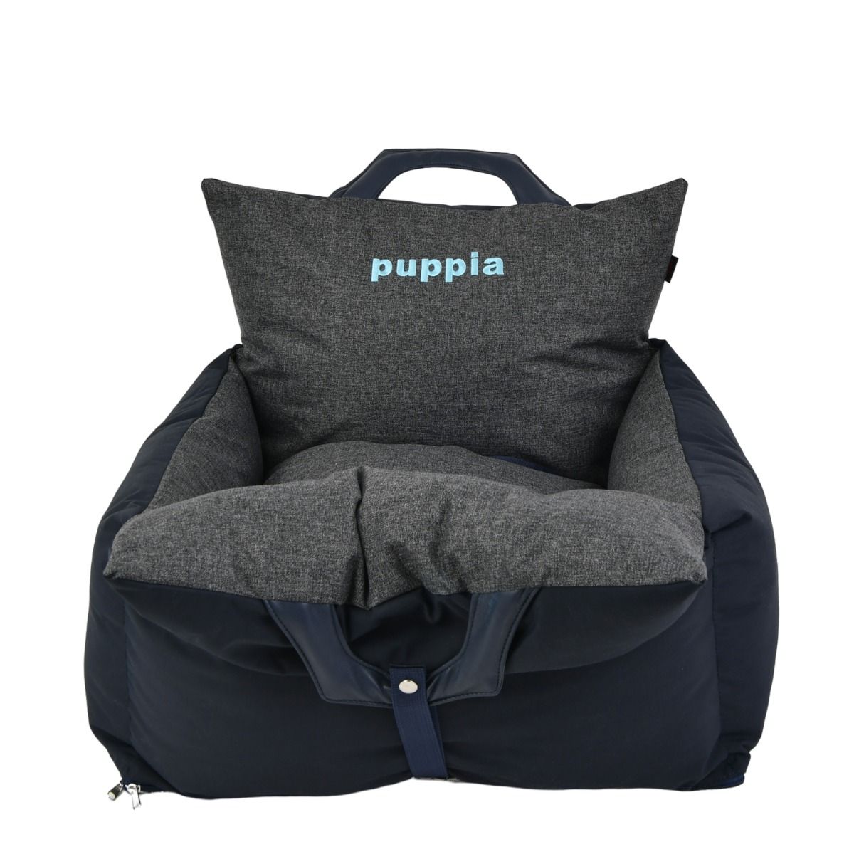 Автокресло для собак PUPPIA Car Seat, тёмно-синее, 53х52х43см, L