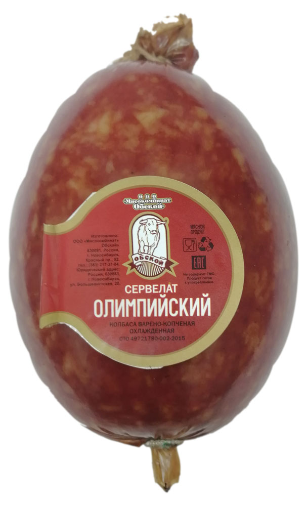 

Колбаса Обской МК Сервелат Олимпийский варено-копченая 600 г