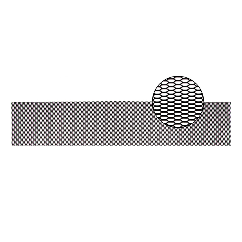 фото Kraft облицовка радиатора алюминий 100 х 30 см черная ячейки 6мм х 3мм kt 835479