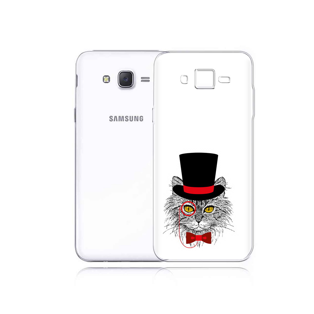 

Чехол MyPads Tocco для Samsung Galaxy J5 кот в шляпе (PT29188.586.397), Прозрачный, Tocco