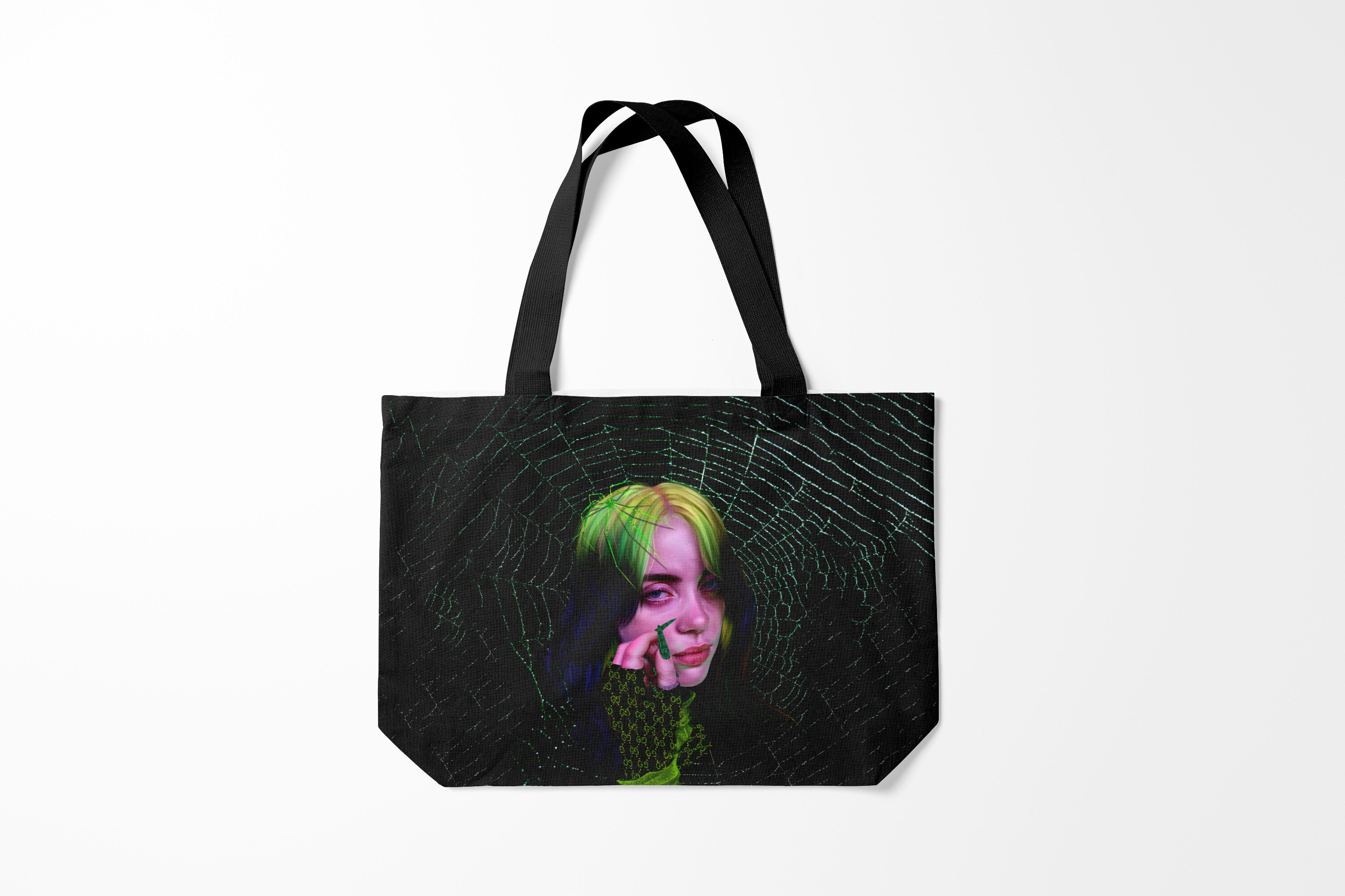 

Сумка шoппер унисекс Burnettie Billie Eilish ПАУТИНА, черный, Billie Eilish ПАУТИНА