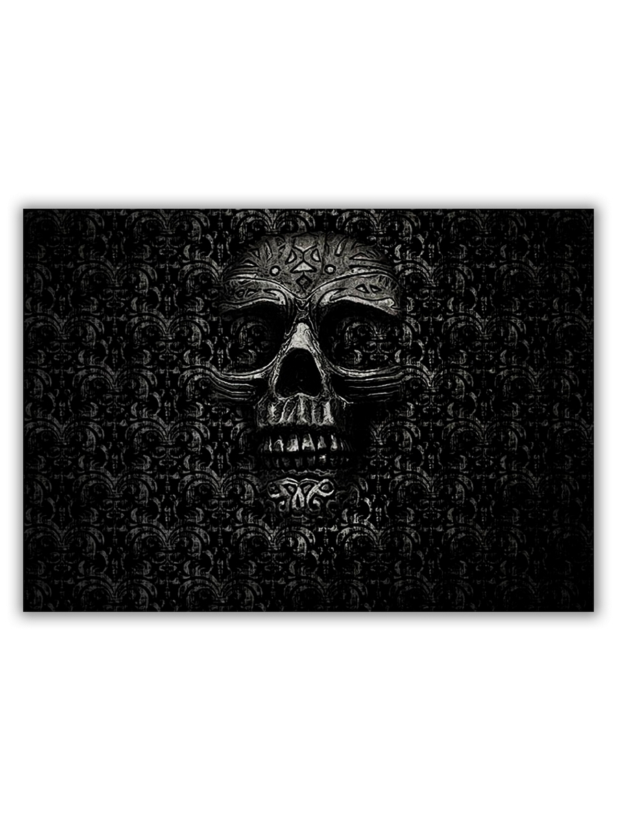 

Декоративный магнит DRABS Black Skull череп 15х21 см