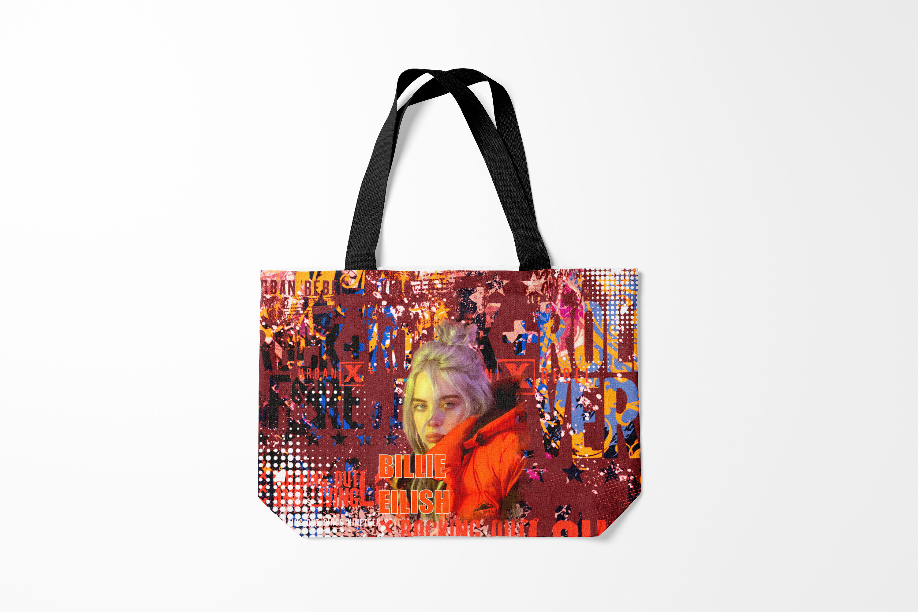 

Сумка шoппер унисекс Burnettie Billie Eilish Билли Эйлиш, разноцветный, Billie Eilish Билли Эйлиш