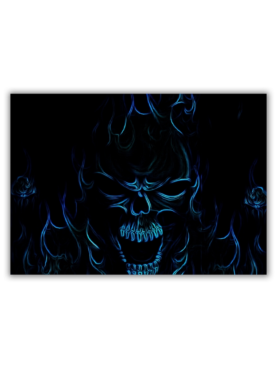 фото Магнит на холодильник drabs малый - a5, blue flame
