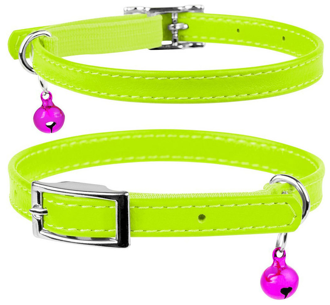 

Ошейник для кошек Collar Waudog Glamour с резинкой мятный 22-30 см