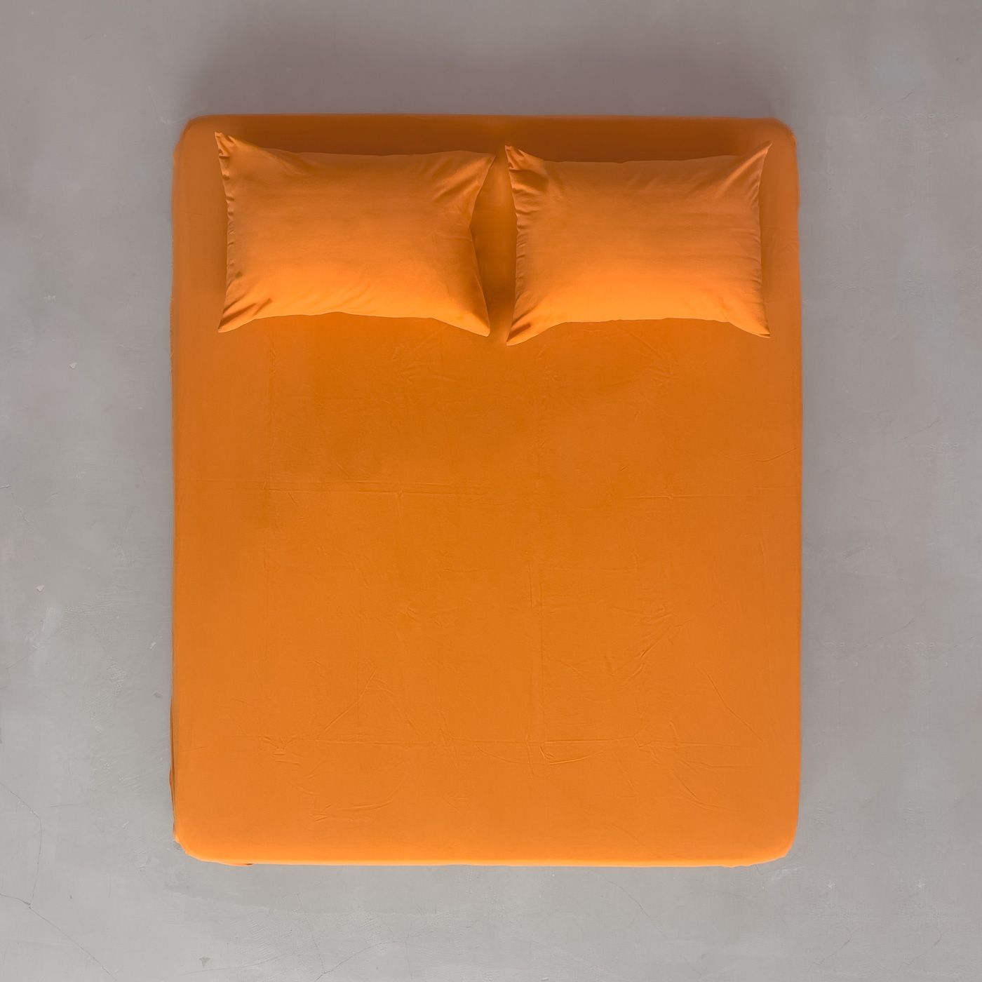 Натяжная простыня parapete из вареного хлопка 90х200х30 см, цвет мандариновый