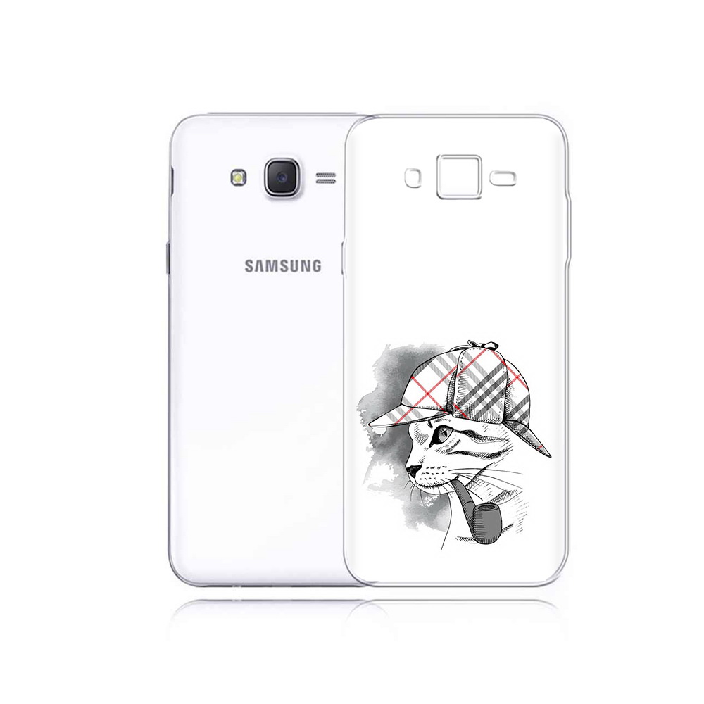 

Чехол MyPads Tocco для Samsung Galaxy J5 кошка с трубкой (PT29188.586.405), Прозрачный, Tocco