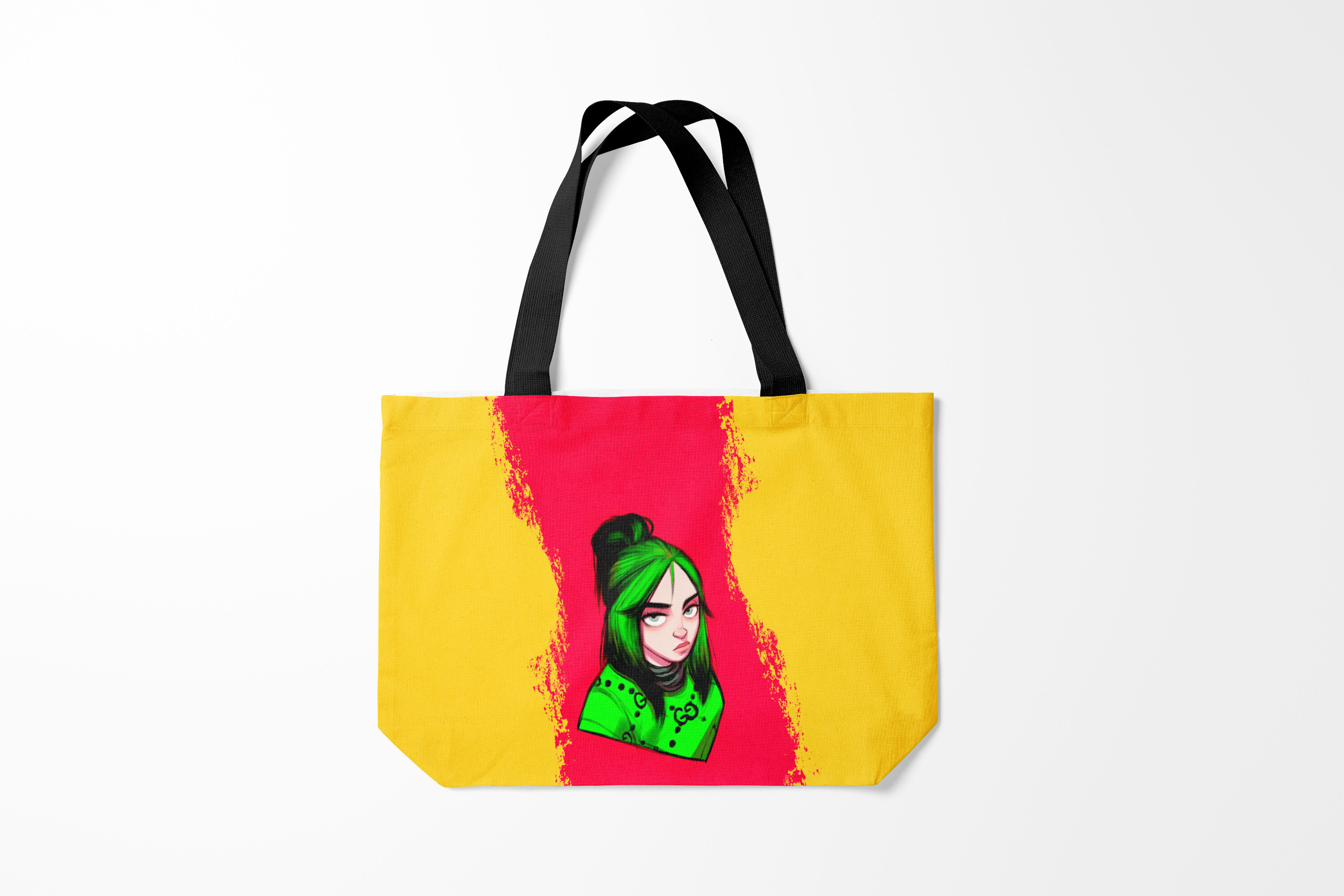 

Сумка шoппер унисекс Burnettie Billie Eilish БИЛЛИ АЙЛИШ Z, желтый; красный, Billie Eilish БИЛЛИ АЙЛИШ Z