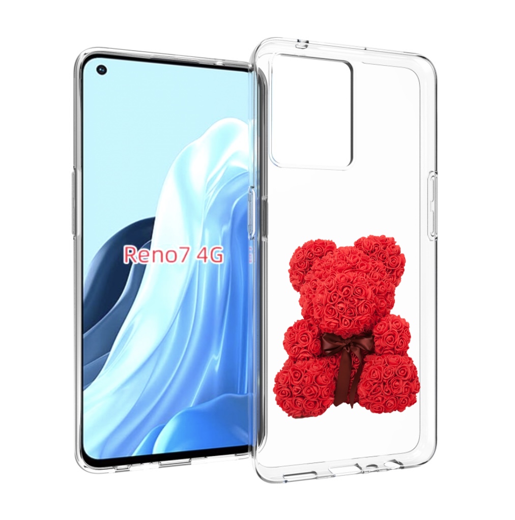 

Чехол MyPads мишка-из-розочек для OPPO RENO 7 4G, Прозрачный, Tocco