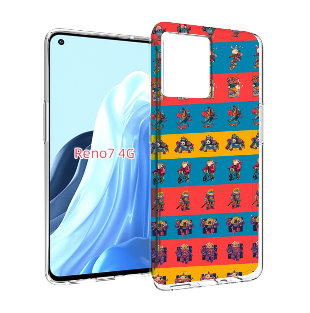 

Чехол MyPads много стикеров для OPPO RENO 7 4G, Прозрачный, Tocco