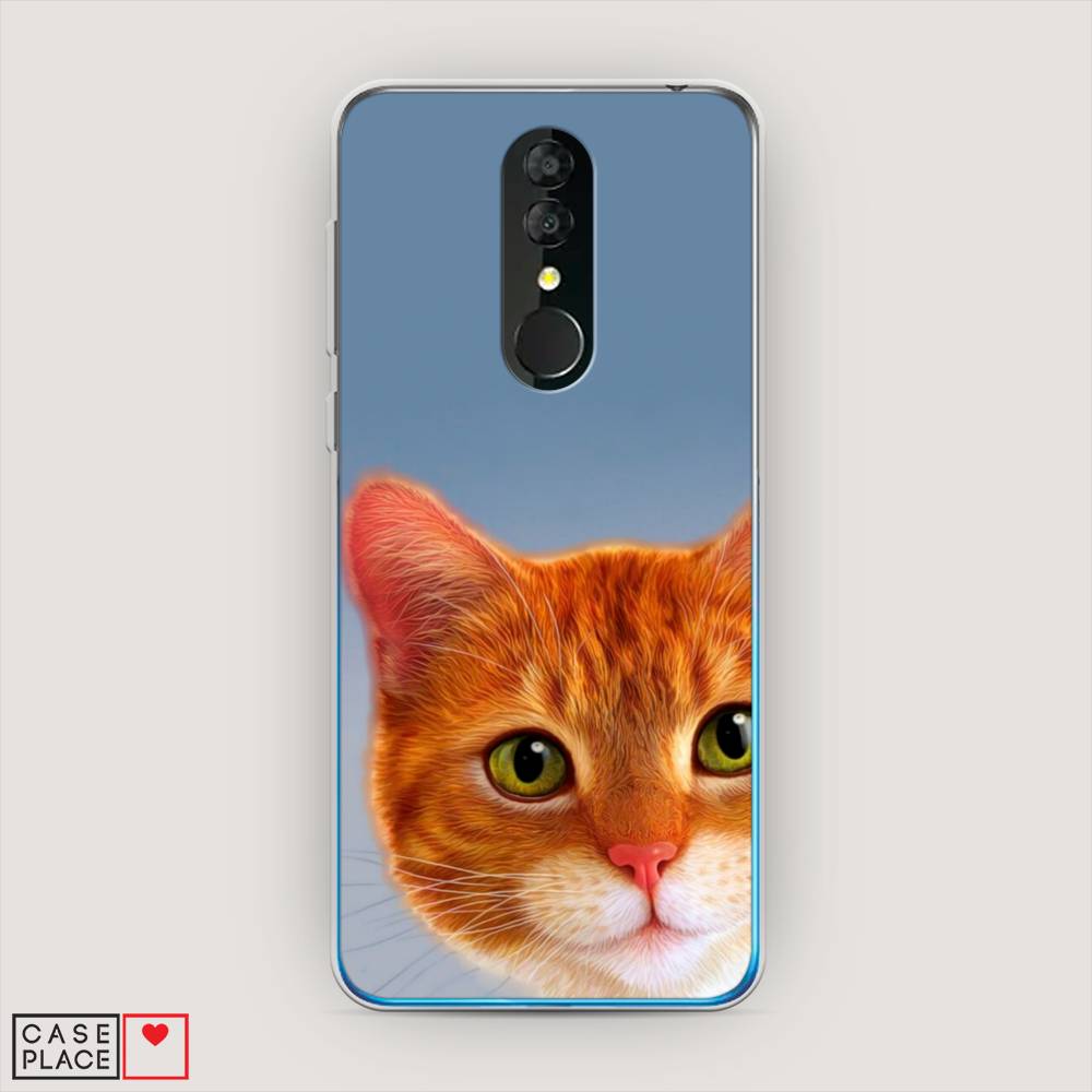 

Чехол на Alcatel 3 5053Y (2019) "Любопытный котик", Коричневый, 170550-1