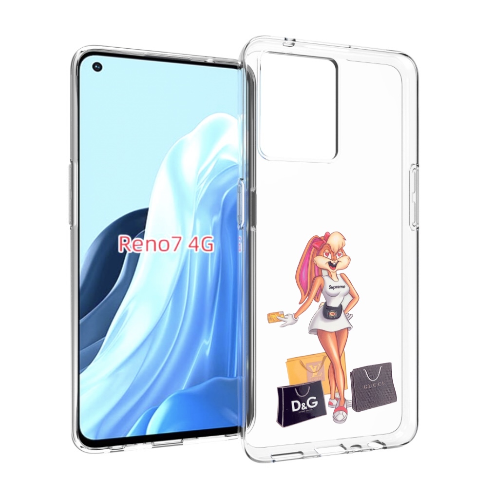 

Чехол MyPads модница-зайка женский для OPPO RENO 7 4G, Прозрачный, Tocco