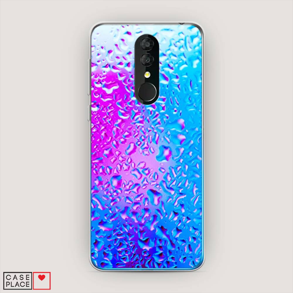 

Чехол на Alcatel 3 5053Y (2019) "Капли на стекле", Голубой;розовый, 170550-3
