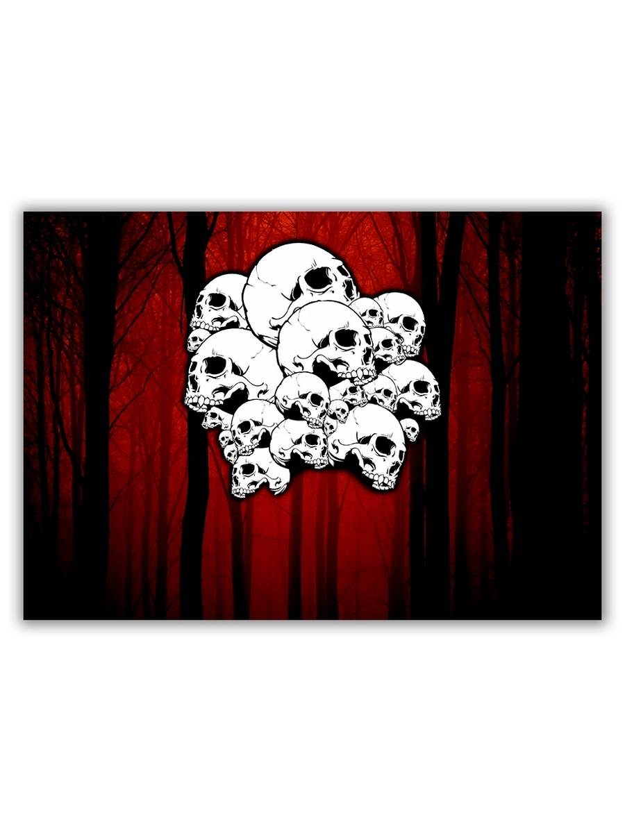 фото Магнит на холодильник drabs малый - a5, skulls and forest