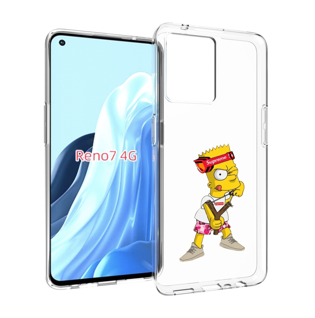 

Чехол MyPads модный-барт-симпсон для OPPO RENO 7 4G, Прозрачный, Tocco