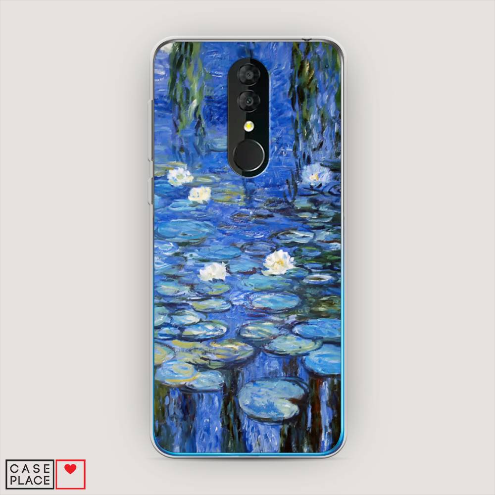 

Чехол на Alcatel 3 5053Y (2019) "Нарисованный пруд", Синий;зеленый, 170550-4