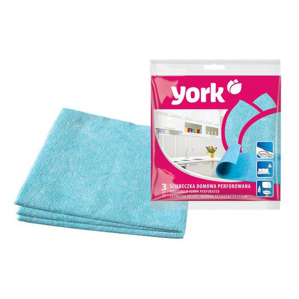 

Салфетки York перфорированные вискоза 34 x 35 см 3 шт в ассортименте (цвет по наличию)