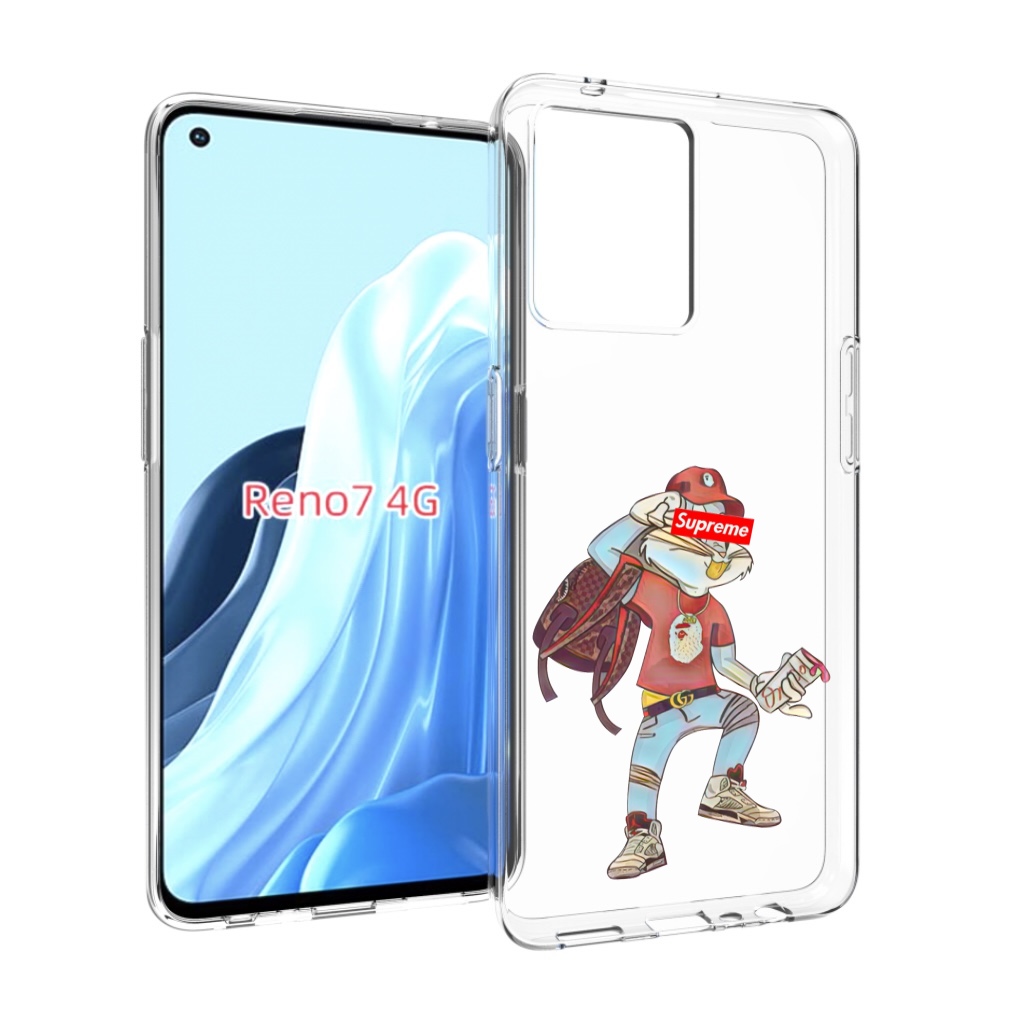 

Чехол MyPads моднявый-заяц детский для OPPO RENO 7 4G, Прозрачный, Tocco