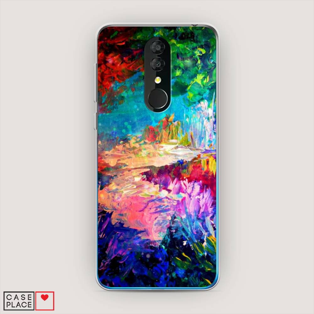 

Чехол на Alcatel 3 5053Y (2019) "Лес-гуашь", Синий;розовый;зеленый, 170550-4