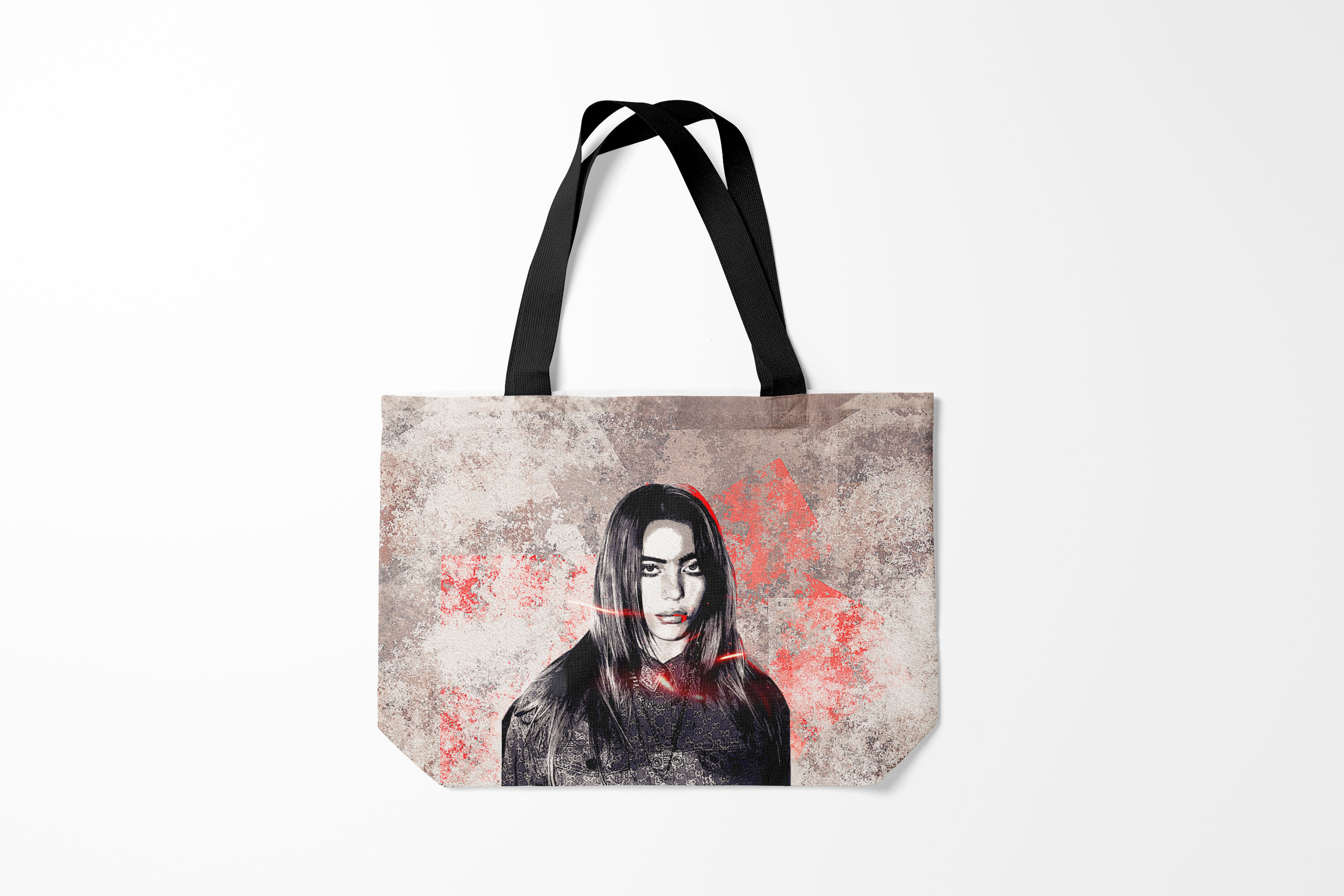

Сумка шoппер унисекс Burnettie Billie Eilish Билли Айлиш, серый, Billie Eilish Билли Айлиш