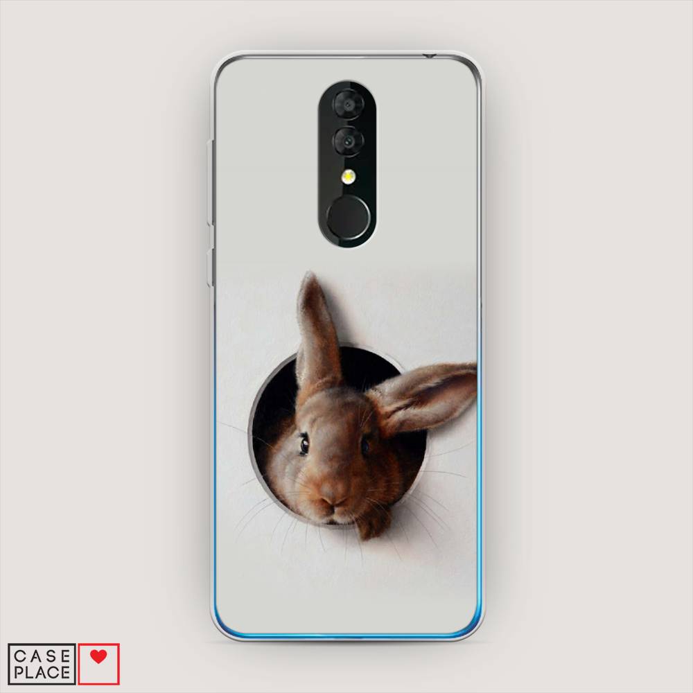 

Чехол на Alcatel 3 5053Y (2019) "Любопытный кролик", Серый;коричневый, 170550-1