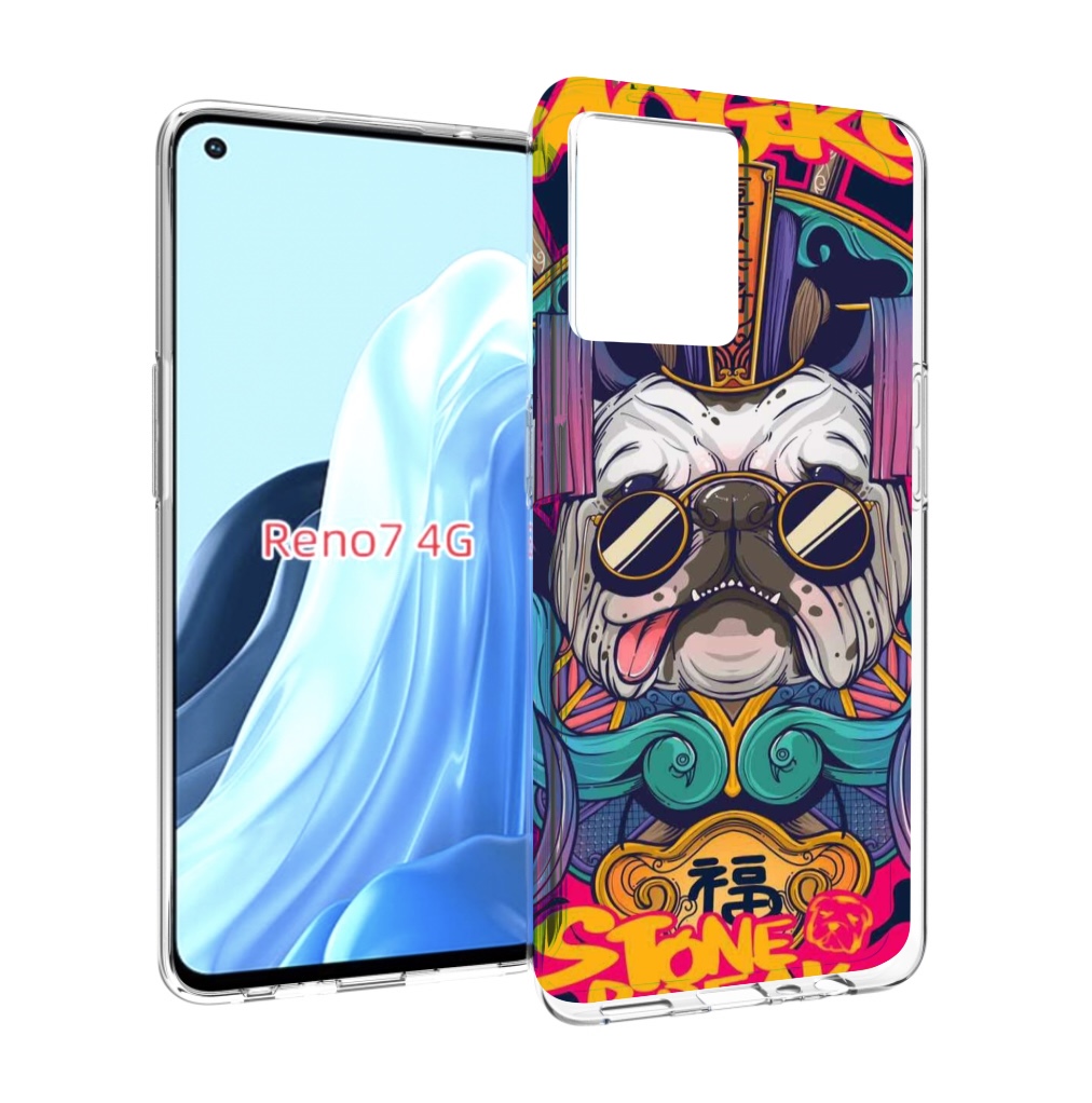 

Чехол MyPads мопс агро яркая для OPPO RENO 7 4G, Прозрачный, Tocco