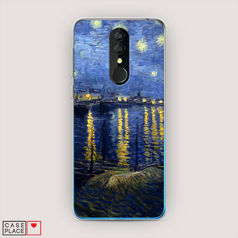 

Чехол на Alcatel 3 5053Y (2019) "Звездная ночь над Роной", Синий;желтый, 170550-4