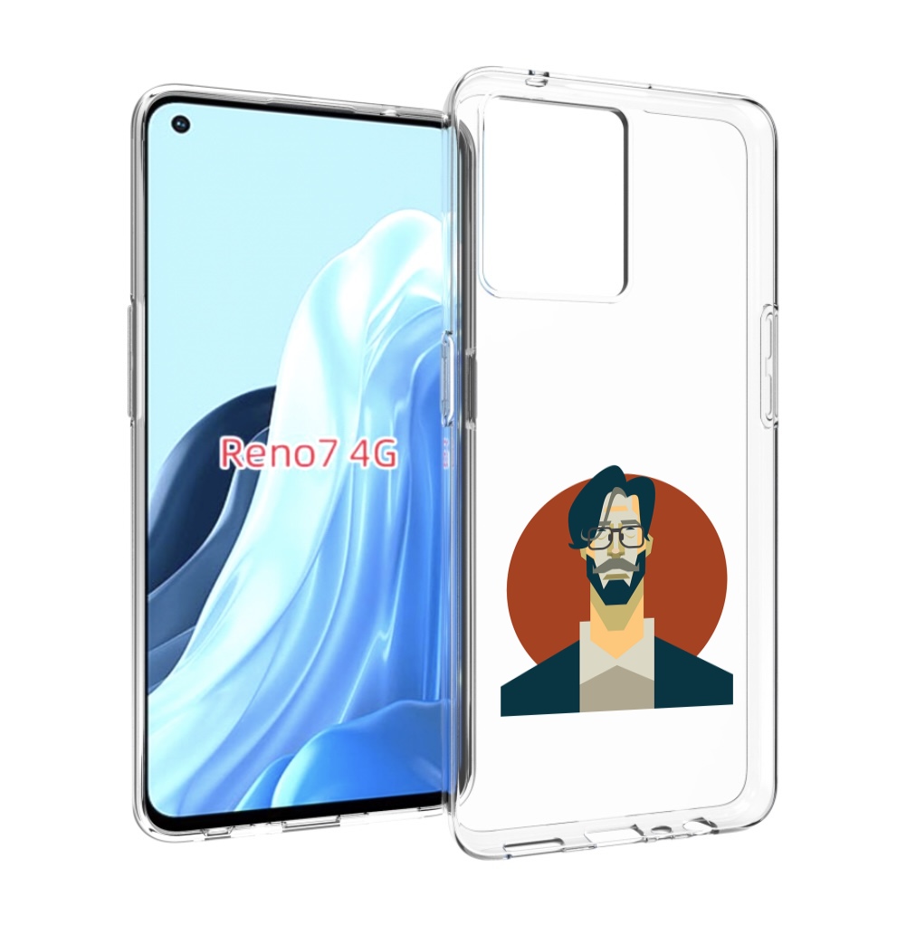 

Чехол MyPads мужичек-в-очках для OPPO RENO 7 4G, Прозрачный, Tocco